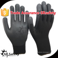 SRSAFETY 13G Knitted nylon liner nitrile coated black work glove/nitrile palm gloves